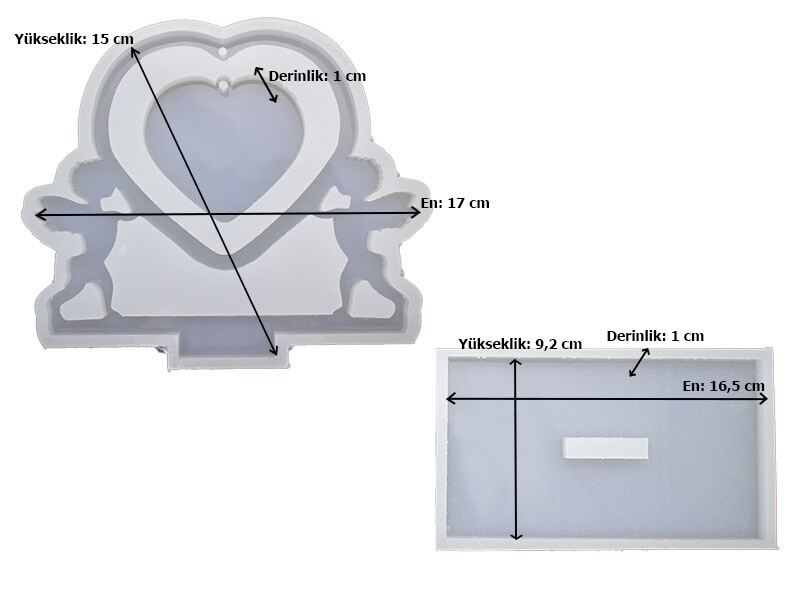 Aşk Tanrısı Fotoğraf Çerçevesi Epoksi Reçine Kalıbı EPK-706 - 2
