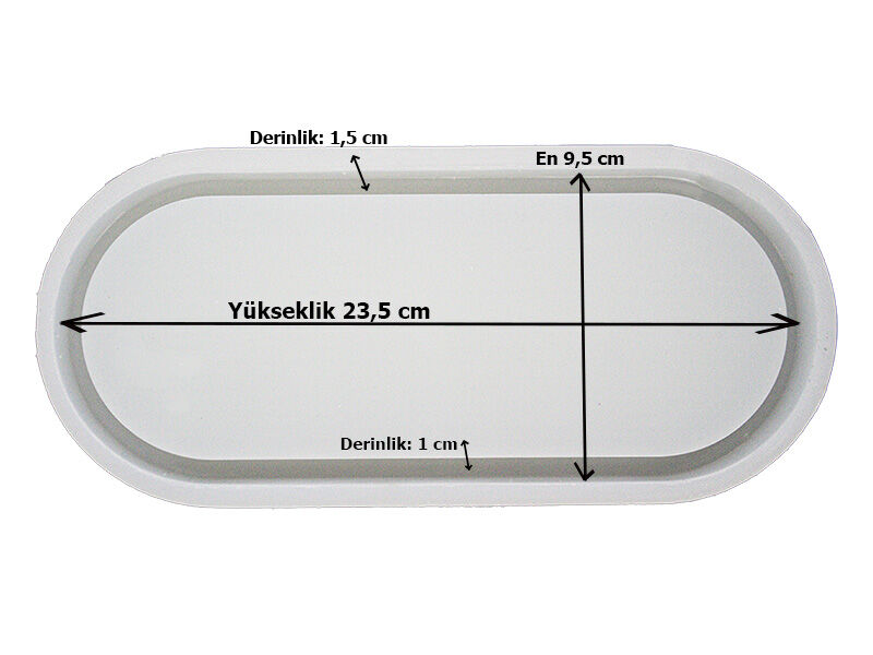 Büyük Boy Oval Terrazo Tabanlık Epoksi Reçine Kalıbı EPK-762 - 2