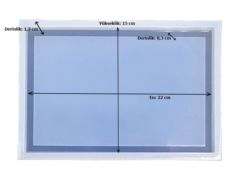Büyük Dikdörtgen Terrazo Epoksi Reçine Kalıbı EPK-664 - 2
