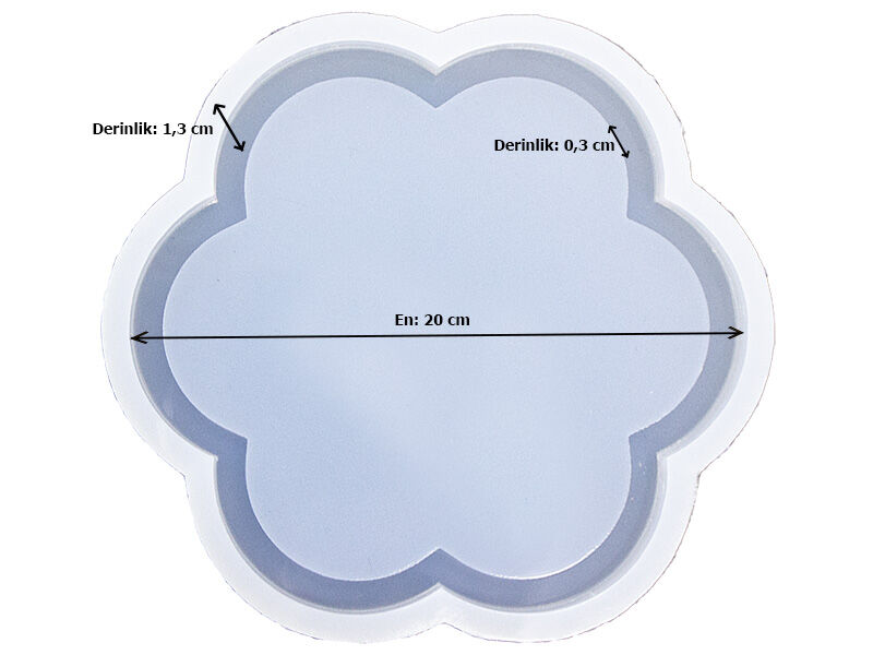 Büyük Papatya Terrazo Tabanlık Epoksi Reçine Kalıbı EPK-663 - 2