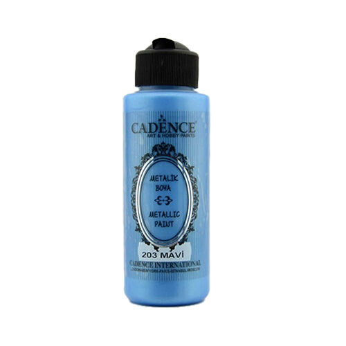 Cadence 203 Mavi Metalik Sedefli Akrilik Boya 120 ML - 1