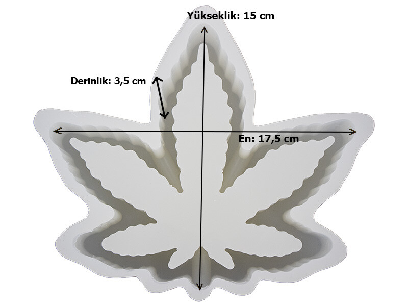 Çınar Yaprağı Küllük Epoksi Reçine Kalıbı EPK-761 - 2