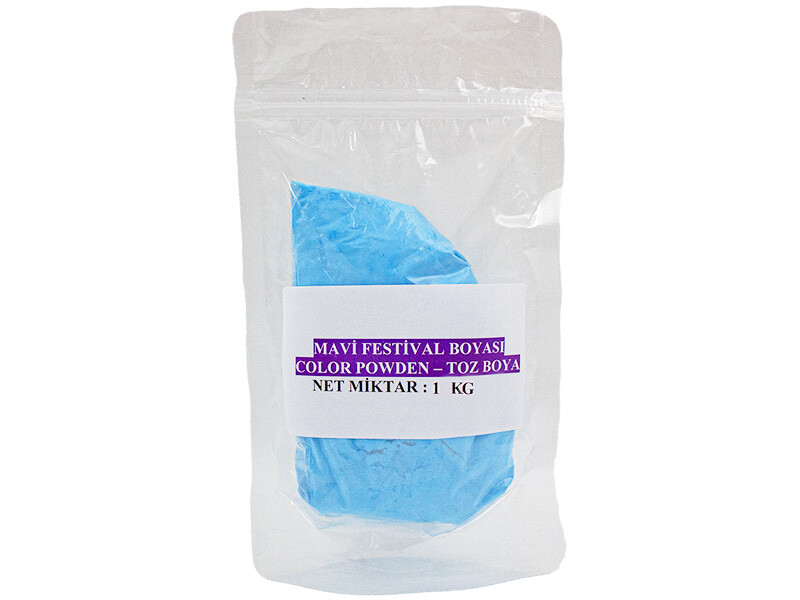 Mavi Holi Festival Boyası Color Powder Toz Boya 1 KG - Kimyacınız