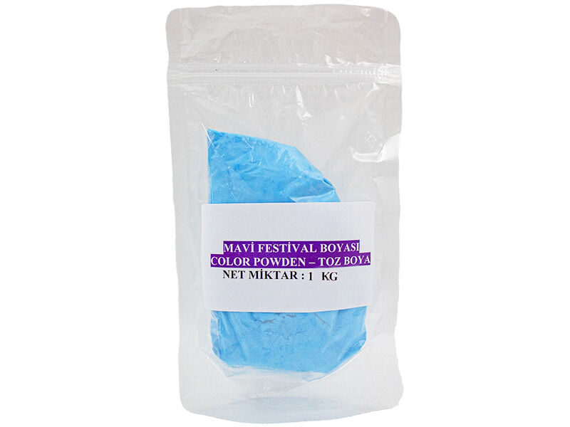 Mavi Holi Festival Boyası Color Powder Toz Boya 1 KG - 1