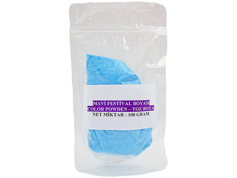 Mavi Holi Festival Boyası Color Powder Toz Boya 100 Gr - Kimyacınız