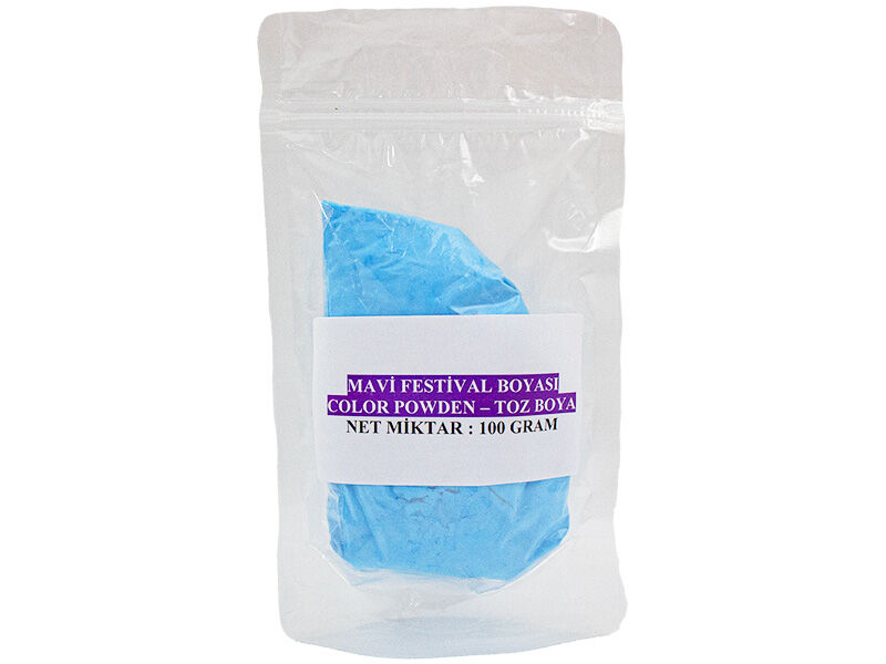 Mavi Holi Festival Boyası Color Powder Toz Boya 100 Gr - 1