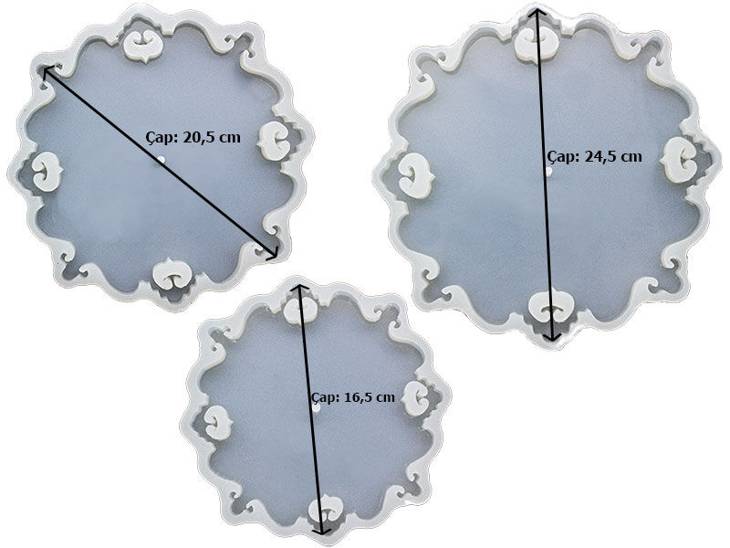 Osmanlı Desen Katlı Sunumluk Epoksi Reçine Kalıbı EPK-362 - 2
