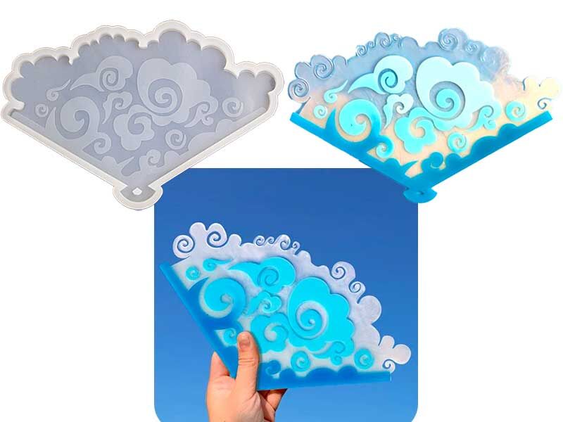 Osmanlı Motif Yelpaze Model Epoksi Reçine Kalıbı EPK-514 - 1