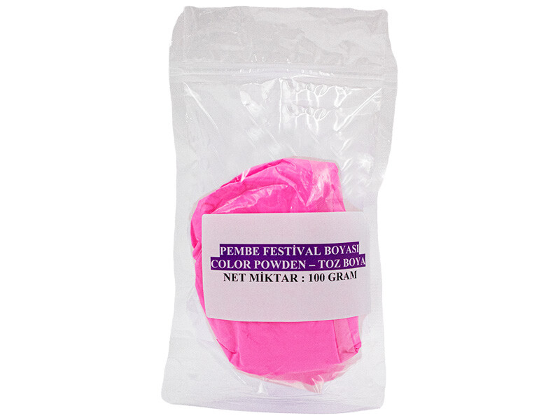 Pembe Holi Festival Boyası Color Powder Toz Boya 100 Gr - Kimyacınız