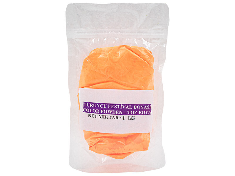 Turuncu Holi Festival Boyası Color Powder Toz Boya 1 KG - Kimyacınız