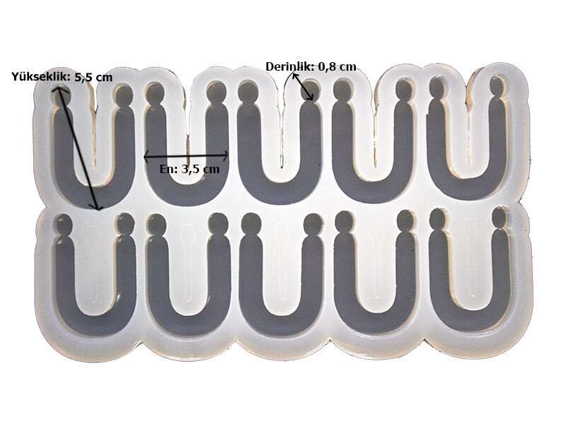 Ü Harfi 10'lu Bubble Alfabe Epoksi Reçine Kalıbı EPK-756 - 2