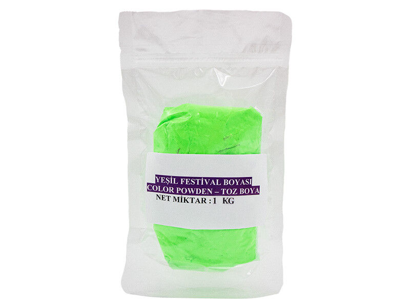 Yeşil Holi Festival Boyası Color Powder Toz Boya 1 KG - Kimyacınız