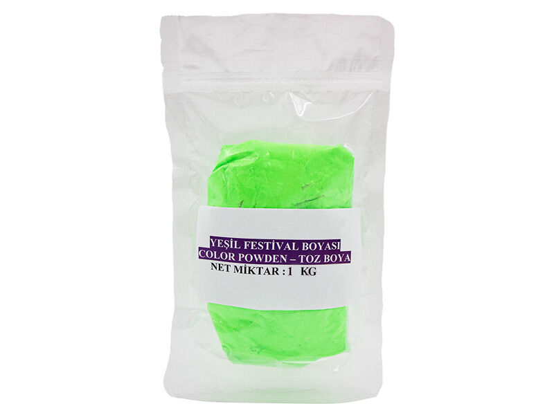 Yeşil Holi Festival Boyası Color Powder Toz Boya 1 KG - 1