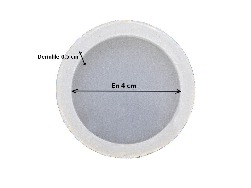 Yuvarlak Anahtarlık 0,5 cm Epoksi Reçine Kalıbı EPK-684 - 2